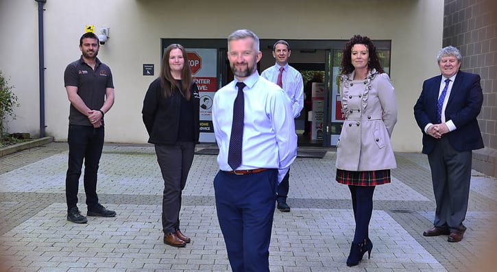 Steven Boal, Plastics 2000; Sophia Robinson, Denroy; Noel Gourley, Brett Martin; Ken McKinstry, SERC, Andrea Foster, SERC and Gerald McNally Northern Ireland Polymer Association. 